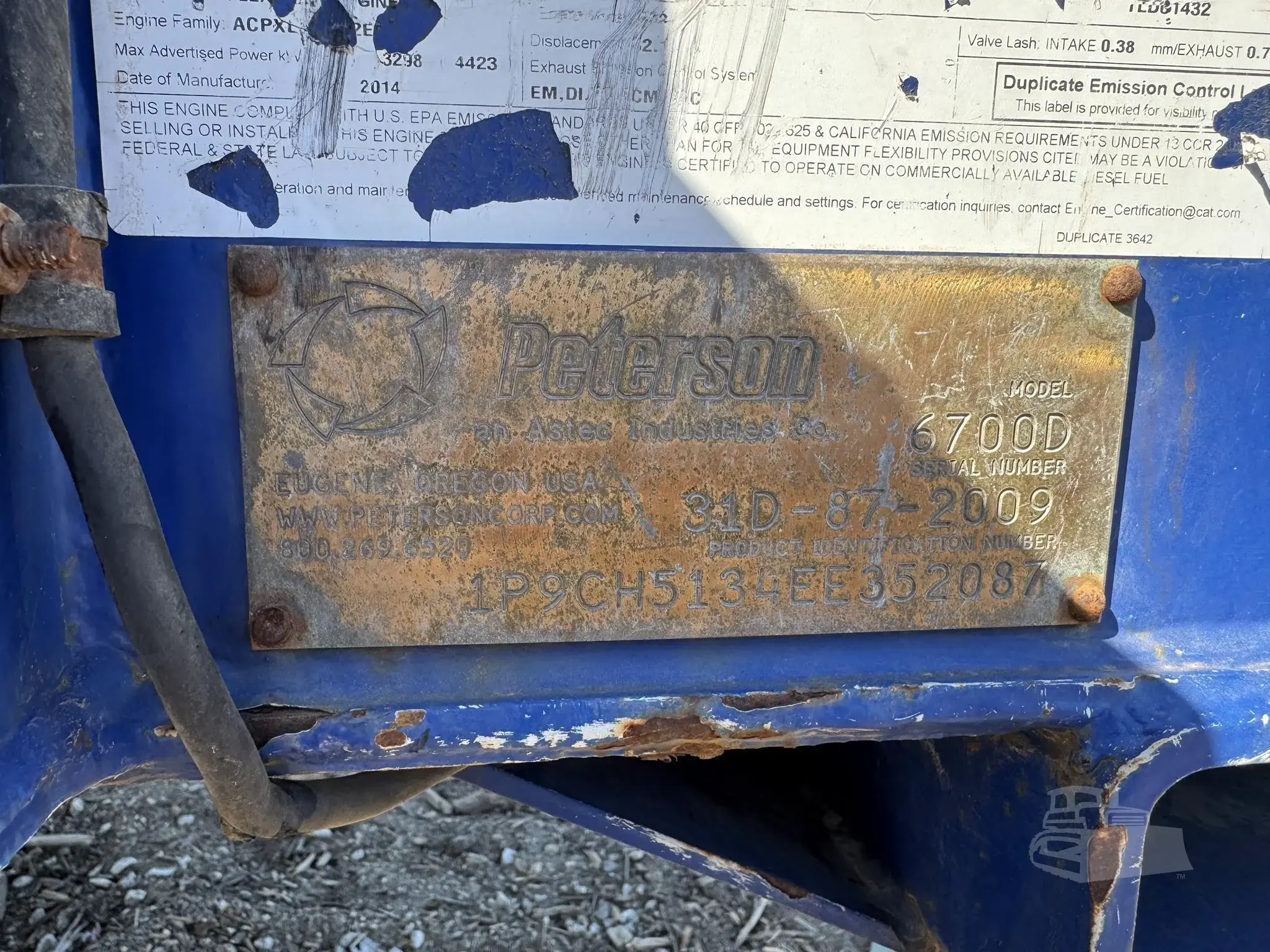 2014 PETERSON PACIFIC 6700D