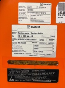 2018 Hamm 110i Roller
