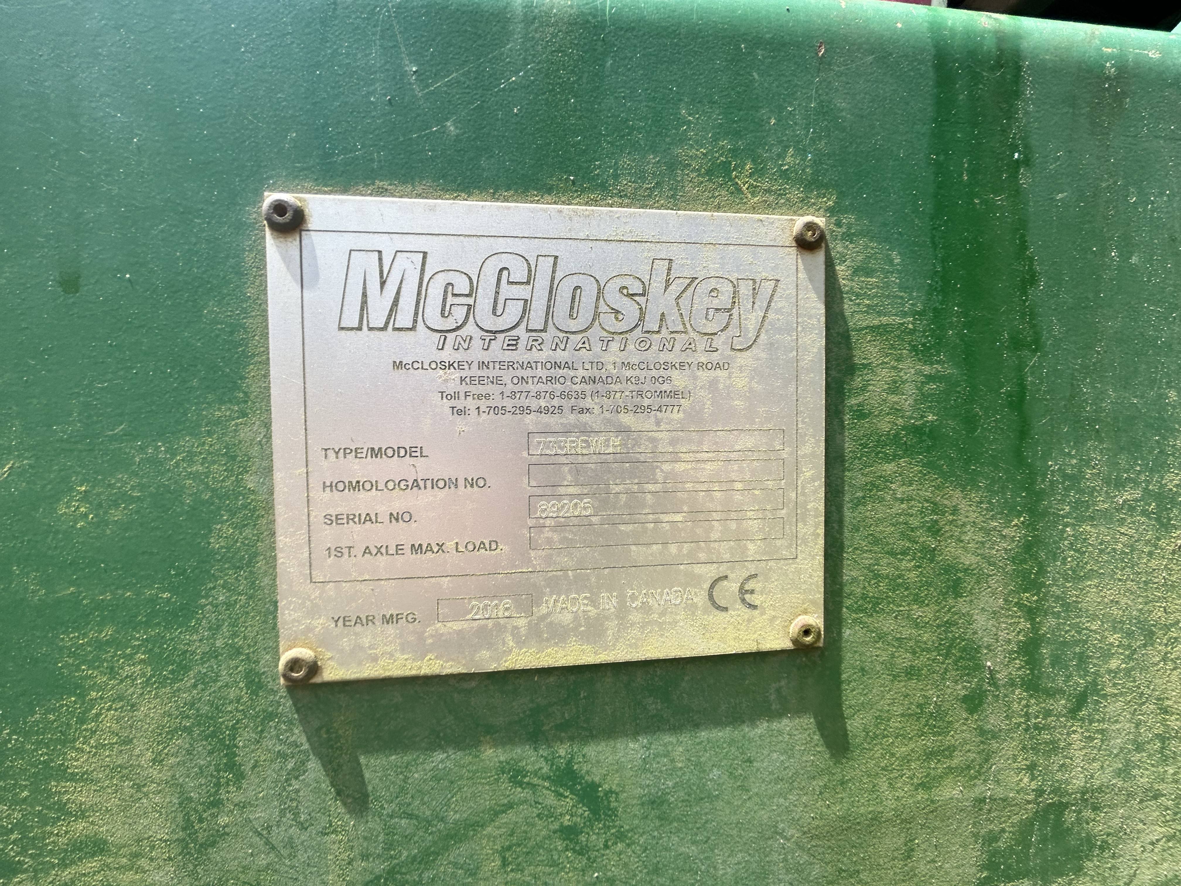 2018 Mccloskey 733