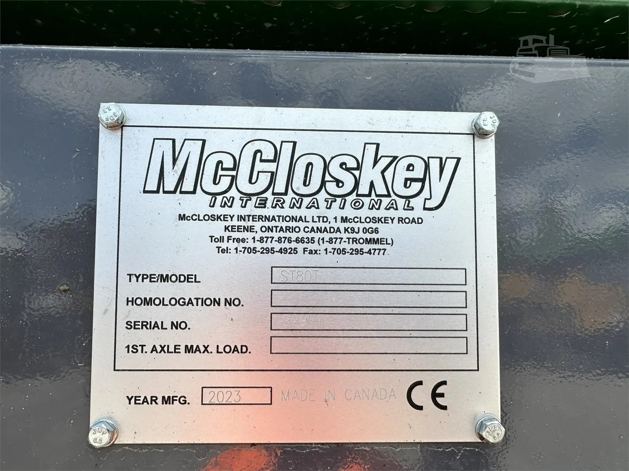 2023 MCCLOSKEY ST80T