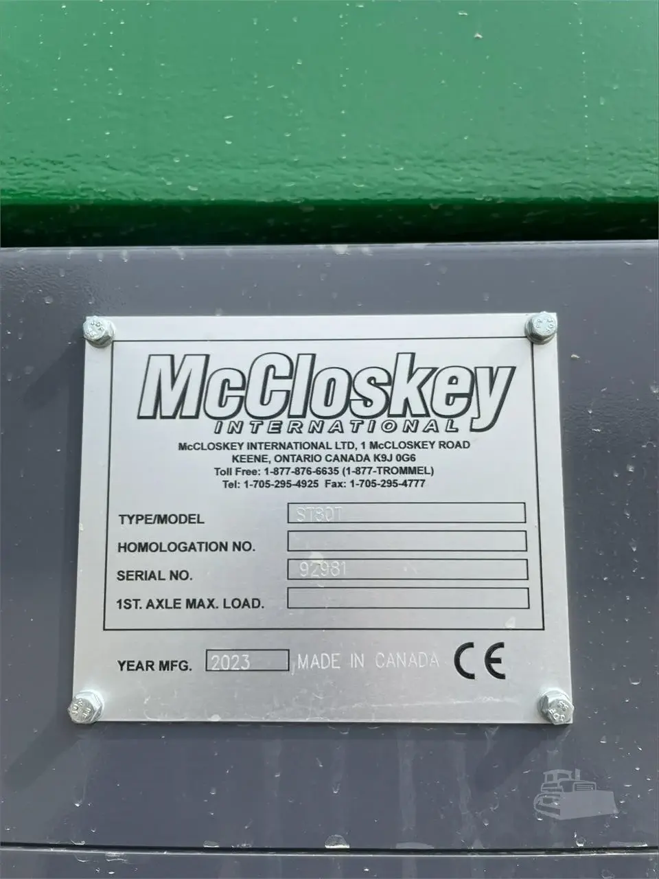 2023 MCCLOSKEY ST80T