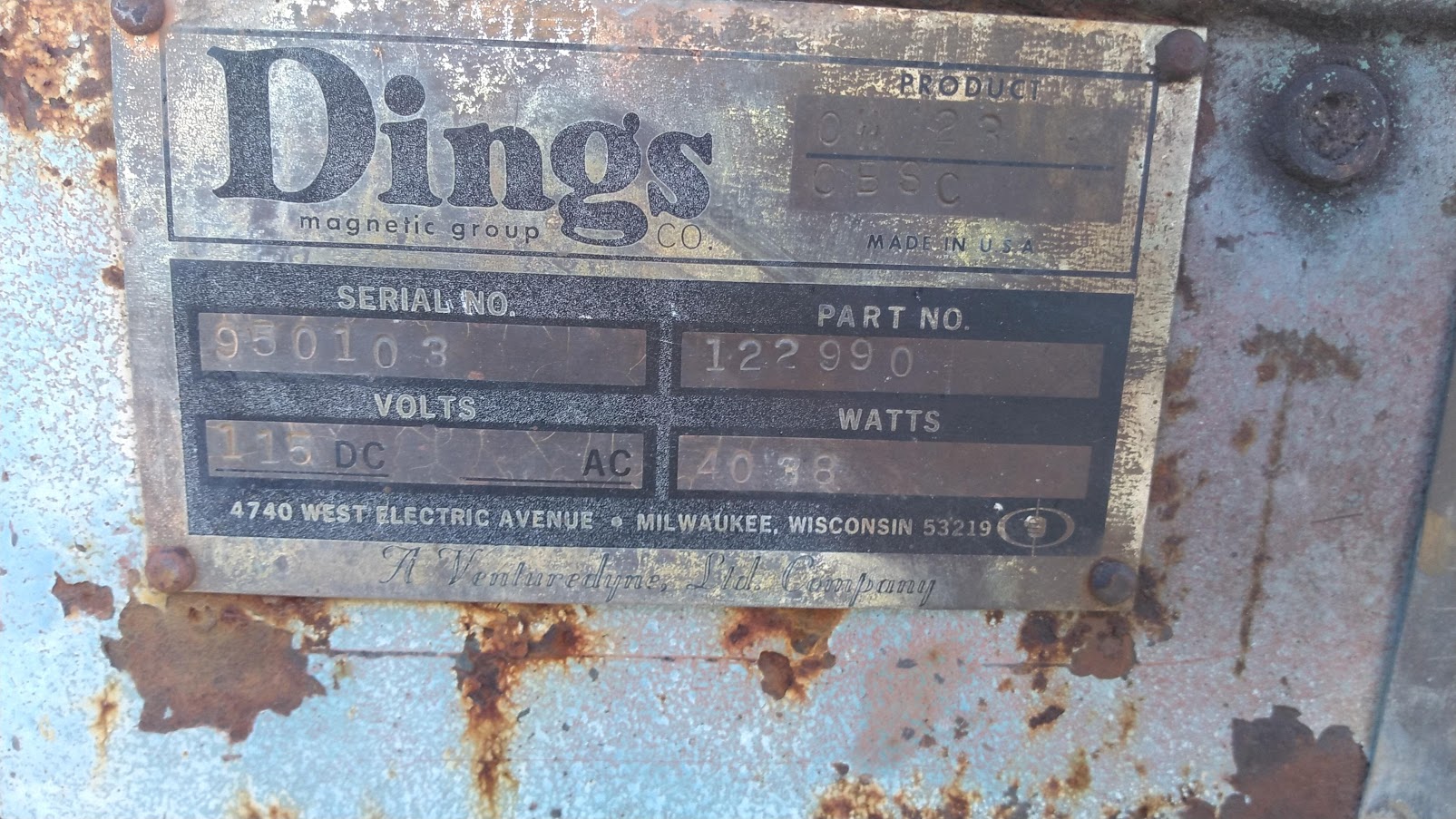 DINGS 36 X 6FT CROSSBELT MAGNET