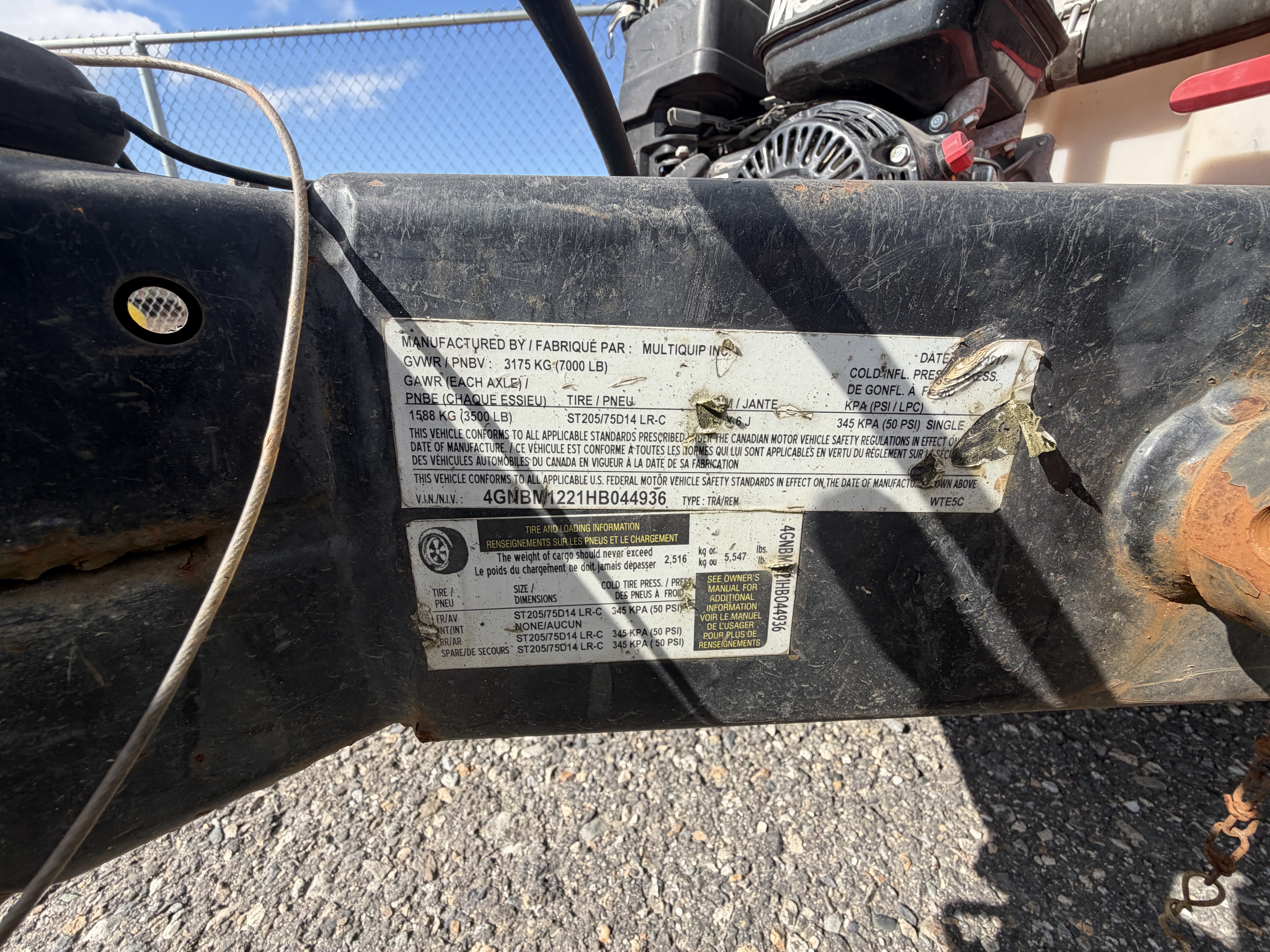 Multiquip Trailer-Mounted Water Tank