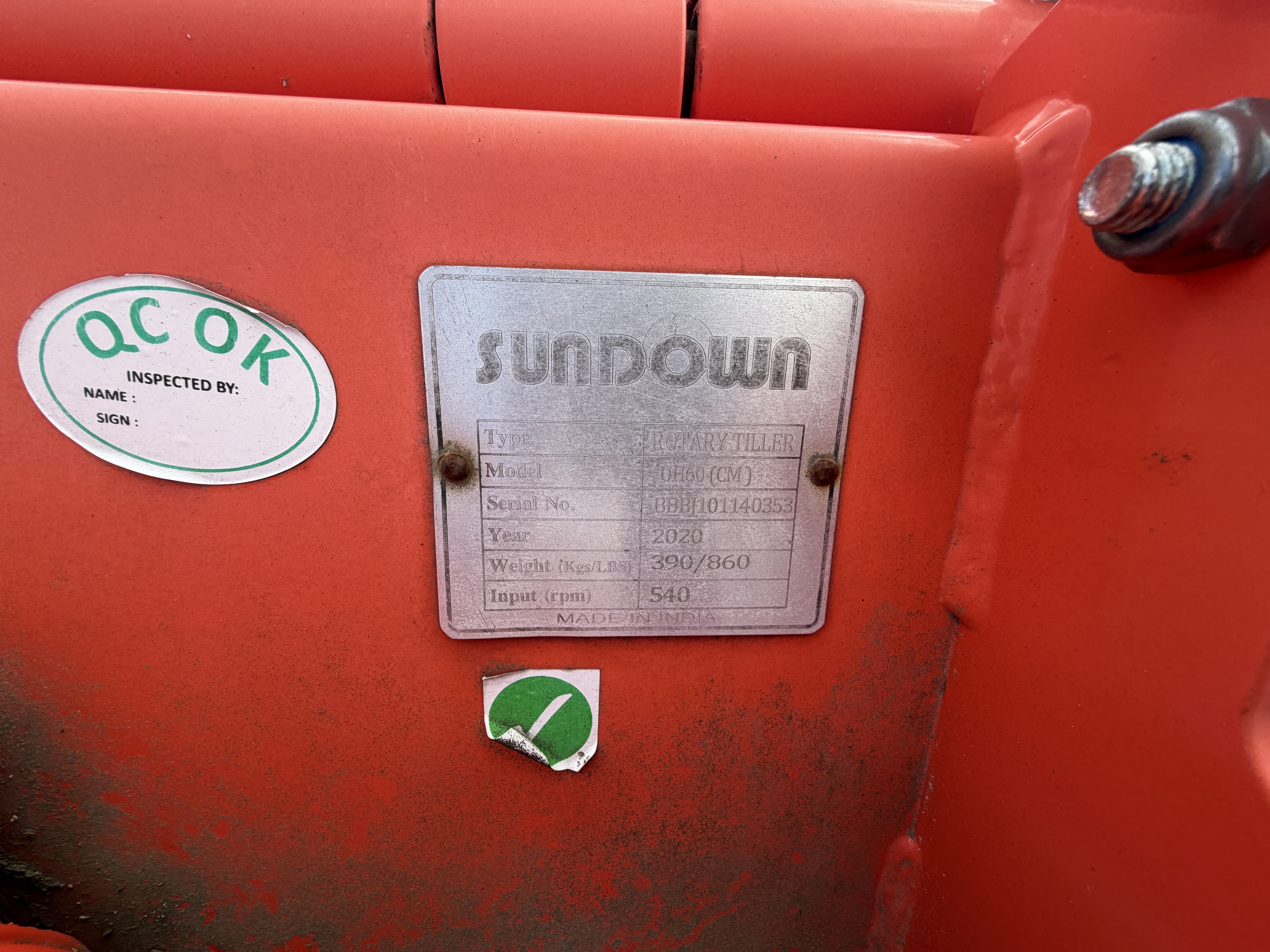 Sundown ATT074 Flail Mower 