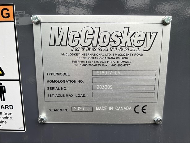 2023 MCCLOSKEY ST80TVLA